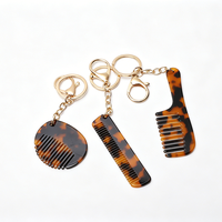 Porte-clés en acétate motif écaille de tortue, ornement de sac tendance, vente en gros de porte-clés