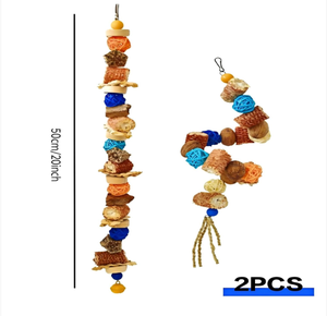 Mainan burung bayan besar burung baru mainan kunyah burung blok kayu alami Mainan Gigit kandang burung bayan - Product Image 2