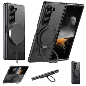 Funda SUTENI para Samsung Z Fold 8 Ultra con Carga Inalámbrica Magnética 360 °   Soporte Giratorio con Hebilla de Cuero Sintético para <span class=keywords><strong>Galaxy</strong></span> Z Fold <span class=keywords><strong>7</strong></span> 6 - Product Image 1