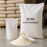 Préparation en poudre pour machine à crème glacée molle, conditionnement personnalisé en vrac de 25 kg, pour usage commercial