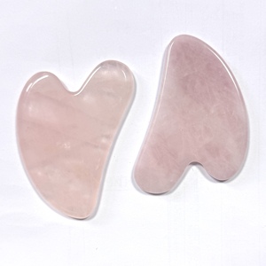 Anti Wrinkle Custom Logo Facial <b>Massage</b> Natural Rose Quartz Guasha for face - Product Image 3