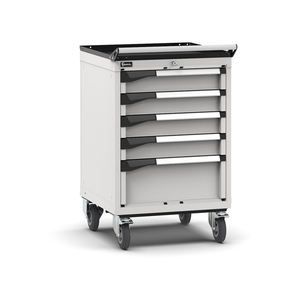 Fami Master tool <b>trolley</b> <b>with</b> 5 adjustable-extension <b>drawers</b>, grey, 561x573x922mm - Product Image 1