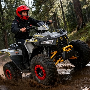 <span class=keywords><strong>Quad</strong></span> tout-terrain 125cc 4 temps à essence automatique avec marche arrière, refroidissement par air, certifié CE, pour adultes, idéal pour la course en montagne - Product Image 1