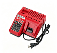 Chargeur de batterie Li-ion 12V/18V Milwaukee à charge rapide pour outils électriques, construction en plastique et métal