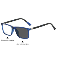 Lunettes photochromiques carrées TR90 pour hommes, lunettes anti-lumière bleue, montures de lunettes, lunettes de soleil de haute qualité, lunettes pour hommes