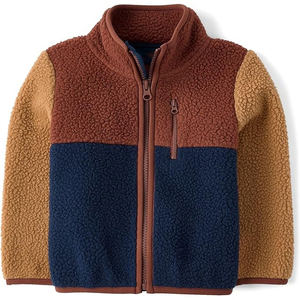 Giacca in pile Sherpa per neonati pronta per la spedizione con stampa colorata di cuori e ciliegie, cappotto invernale caldo con cerniera per bambini - Product Image 6