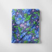 Nouveauté : Tissu en coton peigné 100 % biologique à motifs floraux colorés pour robe unie pour femme