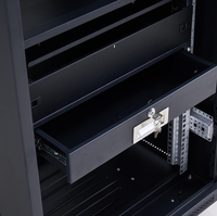 Tiroir verrouillable pour montage en rack 2U 19 pouces, robuste |   pour les racks et armoires d'équipement AV/réseau/DJ (avec serrure et clé)