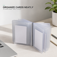 Porta Tarjetas de PVC, Porta Pasaportes y Tarjetas de Identificación con 10 Bolsillos, Estilo Moderno