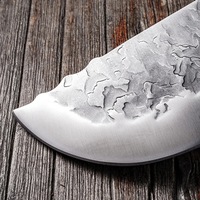8-Inch Gesmeed Roestvrijstalen Hakmes Met Houten Handvat Voor Keuken Voor Chef-Kok Slager Vlees Groenten Vis Snijden