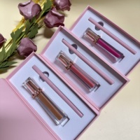 Kit Lèvres Végétalien 2-en-1 en Gros Marque Privée Maquillage Waterproof Personnalisable Votre Marque Crayon à Lèvres Brillant à Lèvres Ensemble Combo Lèvres