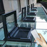 Cave intérieure de haute qualité pour maison Ventilation du sous-sol Système de lucarne pour toit en verre coulissant rétractable motorisé électrique