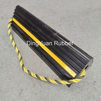 Butée de roue antidérapante en caoutchouc personnalisée en usine avec corde de transport portable pour camion, bus, remorque