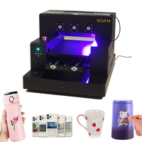 Impresora UV A3 Pequeña para Carcasas de Teléfono Móvil de Plástico Plano, Paneles de Instrumentos, Etiquetas de Rompecabezas, Cajas de Embalaje, Vidrio, Impresora Cij para Huevos