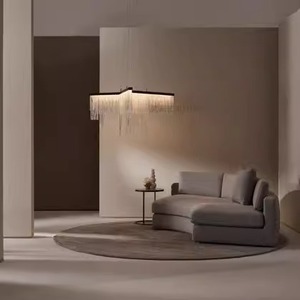 Modern Luxury Rectangle Chandelier <b>Led</b> <b>Lights</b> Remote Control White Multi Head For Dining Room - Product Image 3
