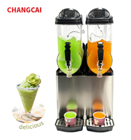 Machine à slush à double compartiment, équipement commercial pour boissons glacées, machine à margaritas pour cafés, bars, et magasins de proximité
