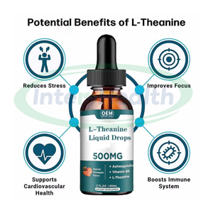 Extrait de thé vert OEM Ausreson L-théanine liquide suppléments de sommeil aux acides aminés organiques L théanine gouttes liquides - Product Image 2