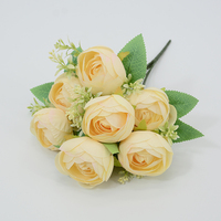 Groothandel Zevenkoppige Kunstzijden Bloemen Bruiloft Boeketten Bloemenontwerp Stijl Voor Arrangement