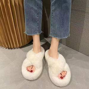 Tendencia de Moda, Zapatillas de Mujer para Otoño, Cálidas y Peludas para Exteriores, con Diseño de Deslizamiento - Product Image 5