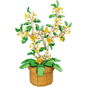 Ept hoa thanh lịch bluebell Bonsai tự làm trang trí món quà xây dựng đồ chơi Osmanthus khối xây dựng - Product Image 6