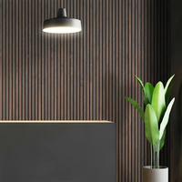 60*60cm Moderne Noyer Chêne Teck MDF Polyester Fibre Bois Latte Absorbant Plaque Insonorisée Suppression Du Bruit Texturé Acoustique