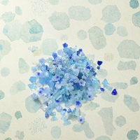 Ipotkitt 200 Buah Resin Biru Flat Back Butterfly Cabochons Bentuk Campuran Bunga Hati Pita Dekorasi Seni Kuku Perlengkapan Mini