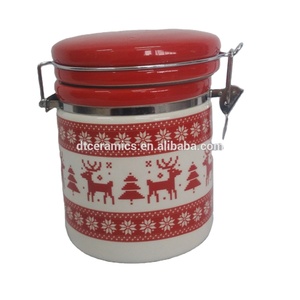 Gốm Lưu Trữ Chum Container Kín Seal Thực Phẩm Lưu Trữ Canister - Product Image 1