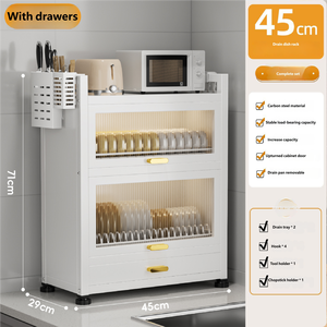 מתכת פחמן פלדה כפול עמיד למים מודרני צלחת מטבח רב תכליתי מודרני מדף מדף עבור ייבוש קערות צלחות אחסון סכו "ם - Product Image 3