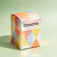 Boîte à bougies parfumées personnalisée avec gaufrage, emballage imprimé holographique, écologique, réutilisable, boîte cadeau de luxe pour bougies