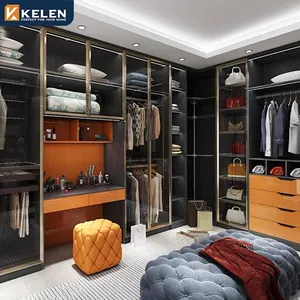 Kelen 2024 Garderobe Moderne Op Maat Gemaakte Organizer Kasten Slaapkamer Kast Organizer Ontwerp Laminaat Garderobe Kast