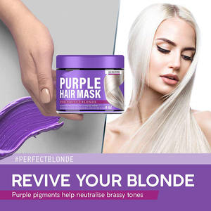 Maschera per <span class=keywords><strong>Capelli</strong></span> Viola con Etichetta Privata con Retinolo e Cheratina per <span class=keywords><strong>Capelli</strong></span> Biondi, Platino e Argento, Maschera Riparatrice Profonda - Product Image 2