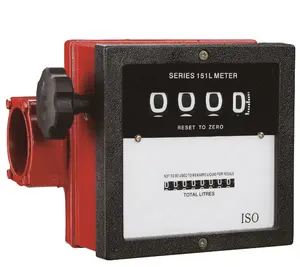 燃料計 アルミ製ディーゼルメーター 1.5インチ 4桁 オイルフローメーター - Product Image 1