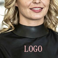 Cape de barbier avec col en silicone flexible, imperméable et antistatique, pour salon de coiffure et coiffure à domicile
