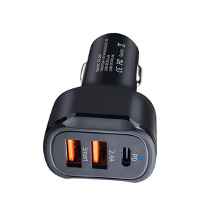 Harga Grosir Pabrik Pengisi Daya Mobil <span class=keywords><strong>3</strong></span> Port USB C PD 18W + <span class=keywords><strong>2</strong></span>,4 A Tipe C untuk Pengisi Daya Ponsel - Product Image 4