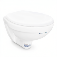 Cuvette de toilette suspendue 39 cm de largeur, 56 cm de longueur, 35 cm de hauteur, fixation murale pour salle de bain