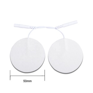 Cuscinetti rotondi riutilizzabili approvati CE da 5cm/7cm di diametro cuscinetti per elettrodi a treccia in tessuto Non tessuto appiccicoso TENS/EMS - Product Image 2
