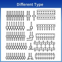 Conector de Cabezal de Pines 0.8/1.0/1.27/2.0/2.54mm, Fila Simple/Doble, Macho/Hembra, Recto/Ángulo Recto, DIP SMT para Arduino Raspberry Pi