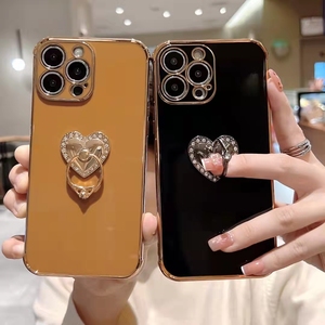 Funda de teléfono anticaída con chapado dorado, A03 Core, Samsung A72, A51, a12, A33, soporte de anillo de Metal - Product Image 4