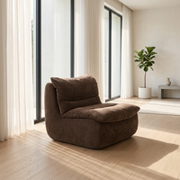Canapé-lit moderne rembourré, forme ovale, petit appartement, salon, chambre à coucher, emballage compressible