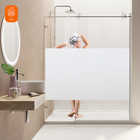 Película de Privacidad Esmerilada de PVC Blanco Mate Moderna y Popular, Rollo Decorativo Adhesivo Estático Opaco para Ventanas, Diseño de 10mil