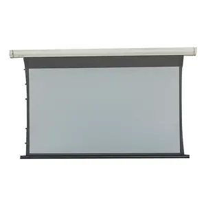 Factory Wholesale Gray PVC 84 Inch 16:9 Wall Mounted Manual Pull Projector Screen