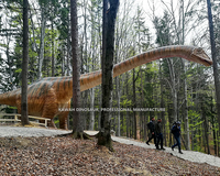 Dinosaure animatronique grandeur nature pour parc à thème, modèle animatronique de Mamenchisaurus pour parc de dinosaures
