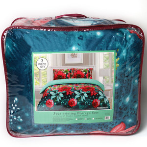Listo Stock Imprimir Color 3PCs 220cmX240cm Franela Sherpa Alta Calidad Verificable Borrego Edredón <span class=keywords><strong>Juber</strong></span> King Size - Product Image 4