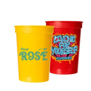 custom Full Color Digital Print made from durable plastic and comes Cold Color Chang Cups Stadium Cup with logo