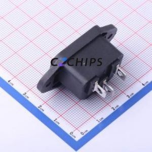DB-14-13P AC Power Connector Through hole Component (THT) Connector IEC 320-C14 1 3 Panel Mount - Product Image 2