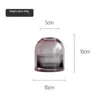Vase en verre design de luxe, porte-bougie, couvercle en verre, ornement artistique, base hydroponique simple, 1 pièce, livraison directe