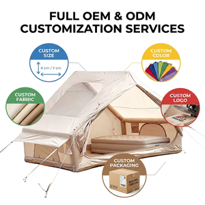 Tenda da Campeggio Gonfiabile a Montaggio Rapido Senza Pali Metallici per 6-3/4 Persone, Tenda Glamping Antivento con Colonne d'Aria Rinforzate - Product Image 5