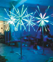 Lampe à feux d'artifice LED RGB 3D populaire et best-seller pour l'éclairage extérieur paysager. Mariages Noël. Météores de feux d'artifice simulés. IP65