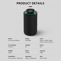 Diffuseur de parfum portable pour voiture 20 ml, nébuliseur d'arômes Bluetooth silencieux, machine à parfum pour porte-gobelet de voiture, minuterie intelligente, 10-50 m³