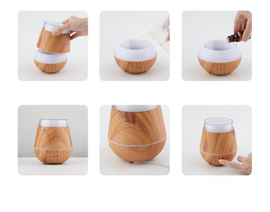 Último nuevo humidificador eléctrico ultrasónico de grano de madera, difusor de aceites esenciales, máquina de difusor de aroma de coche OEM - Product Image 6